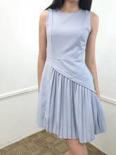 Pleated Slant Hem Dress - Ferlicious